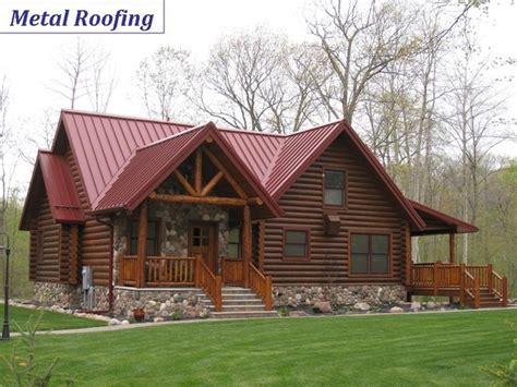 cedar house with tan metal roof|rustic metal roof ideas.